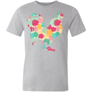 Chicken Rooster Dahlia Flower Farm Animal T-Shirt Gift